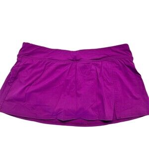 Lands' End Swim Skirt Skort Bottom Womens Size 8 Purple Built-In Briefs